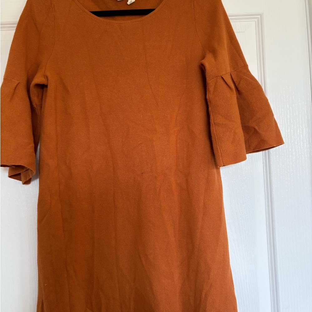 Anthropologie Rust Mini Dress